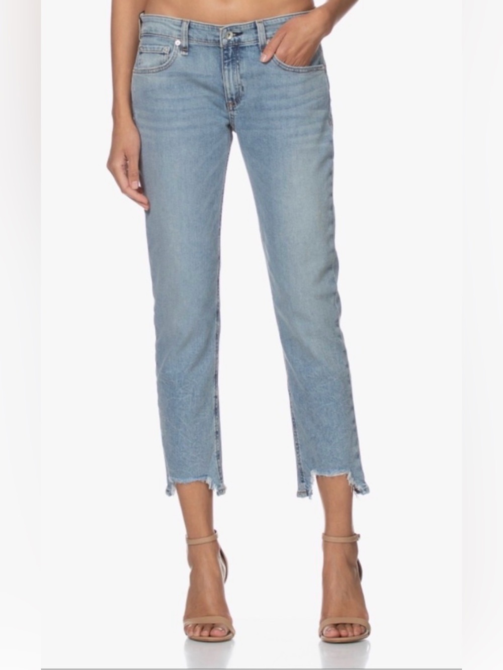 Rag & Bone Denim Dre Low Rise Slim Boyfriend in Thunderbird Light Size 24 EUC